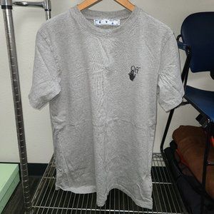 Used Off-White Fading Arrows Logo Light Grey T-Shirt Size L